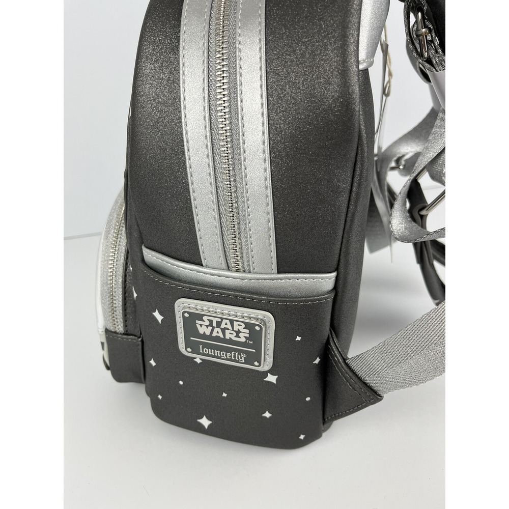 NWT DISNEY WORLD PARKS LOUNGEFLY BACKPACK MANDALORIAN GROGU STARWARS GLOW A60 - Picture 8 of 9